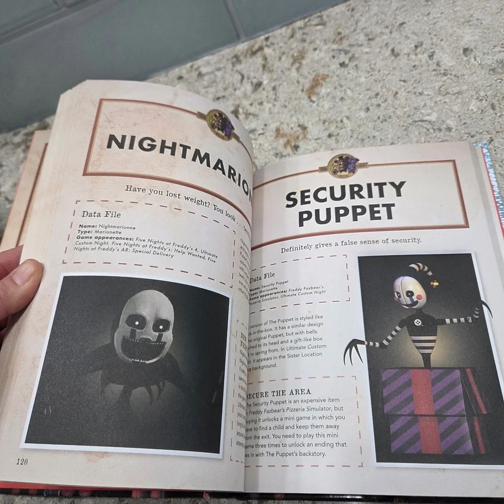 Five Nights at Freddys Official Character Encyclopedia FNAF Guide Book Hardcover